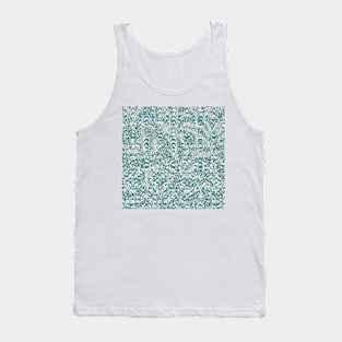 Boho Wilderness No.002 - Maximalist Animal Print in Teal Shades Tank Top